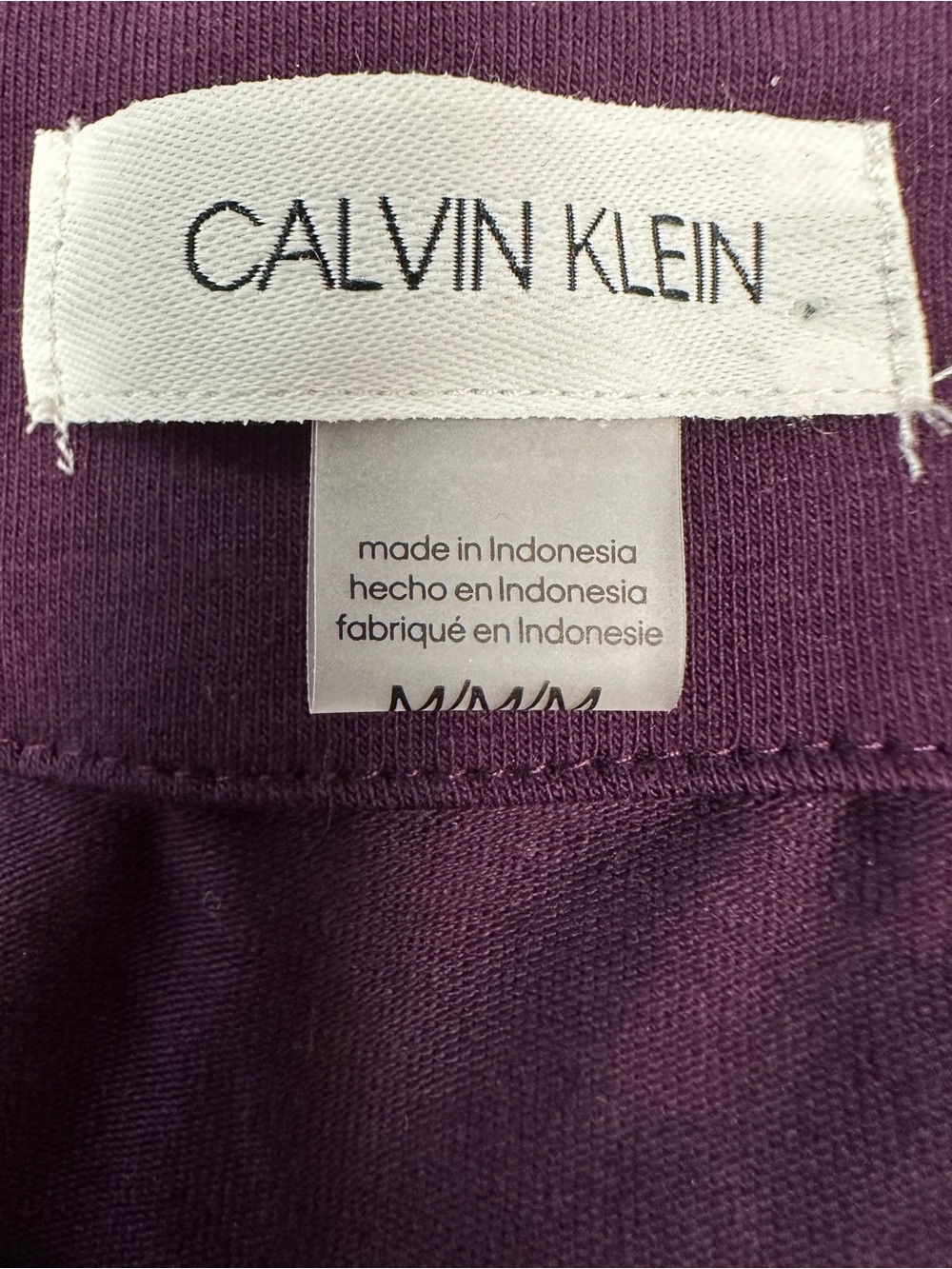 Calvin Klein plum purple lace up front dress with drawstring tie Size M NEW - Picture 8 of 12